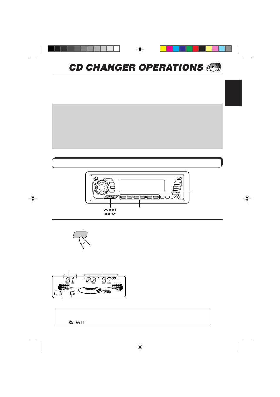 Cd changer operations, Playing cds, Select the cd automatic changer | JVC KD-MX2900R User Manual | Page 45 / 58