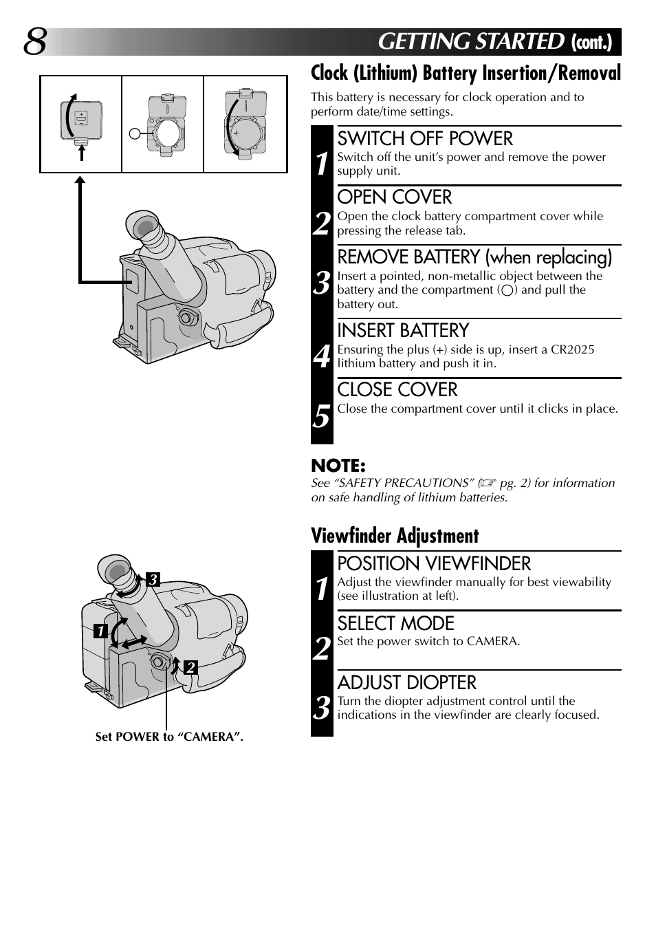 Getting started | JVC 0597TOV*UN*VP User Manual | Page 8 / 56