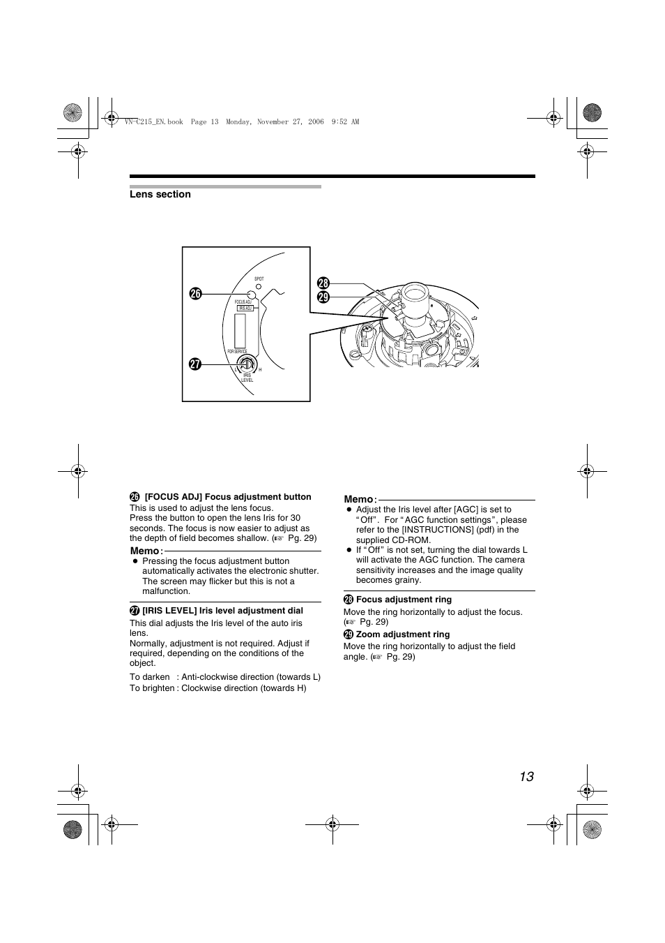 A pg. 13), Cb z a | JVC DOME CAMERA VN-C215V4U User Manual | Page 13 / 48