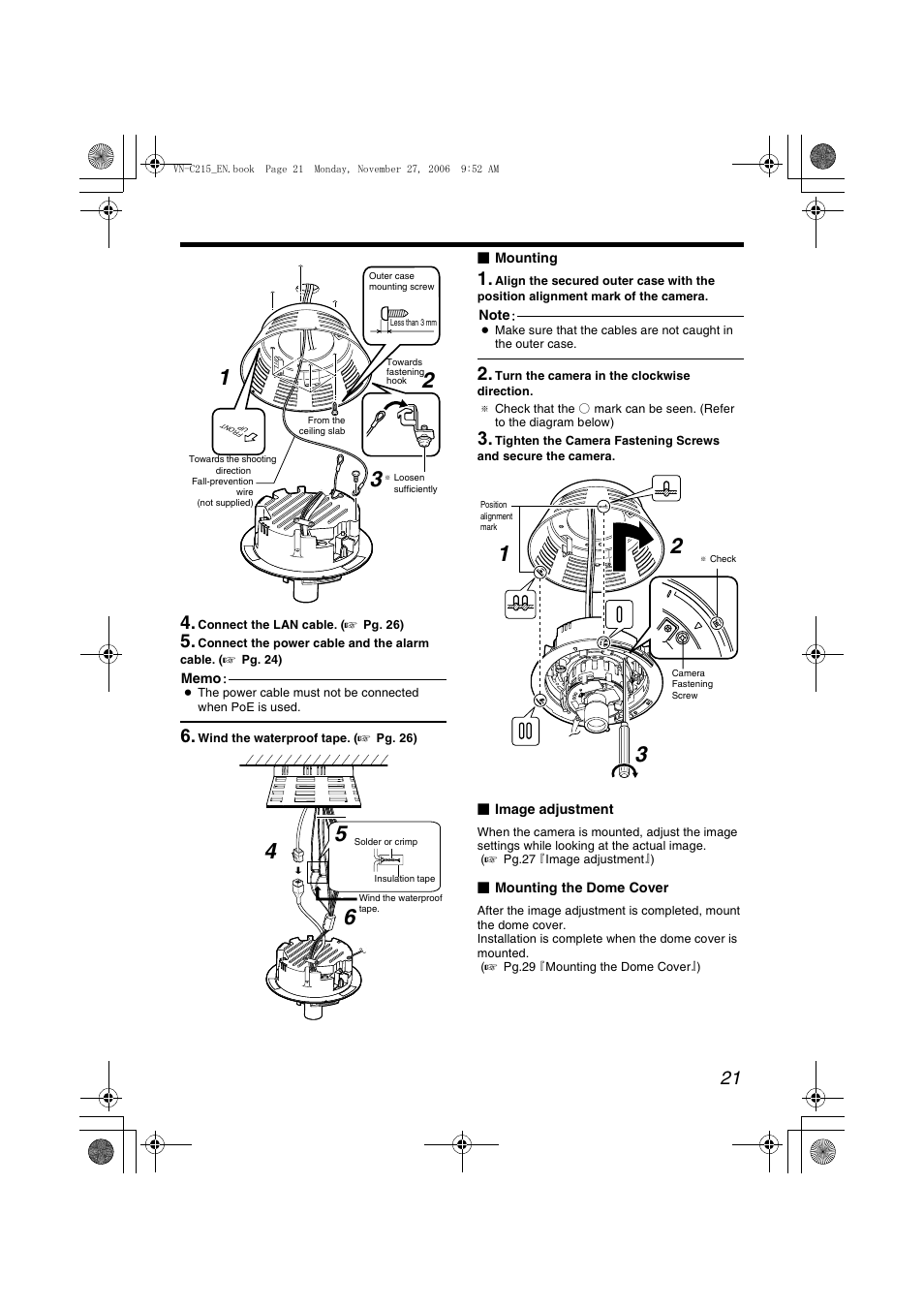 JVC DOME CAMERA VN-C215V4U User Manual | Page 21 / 48