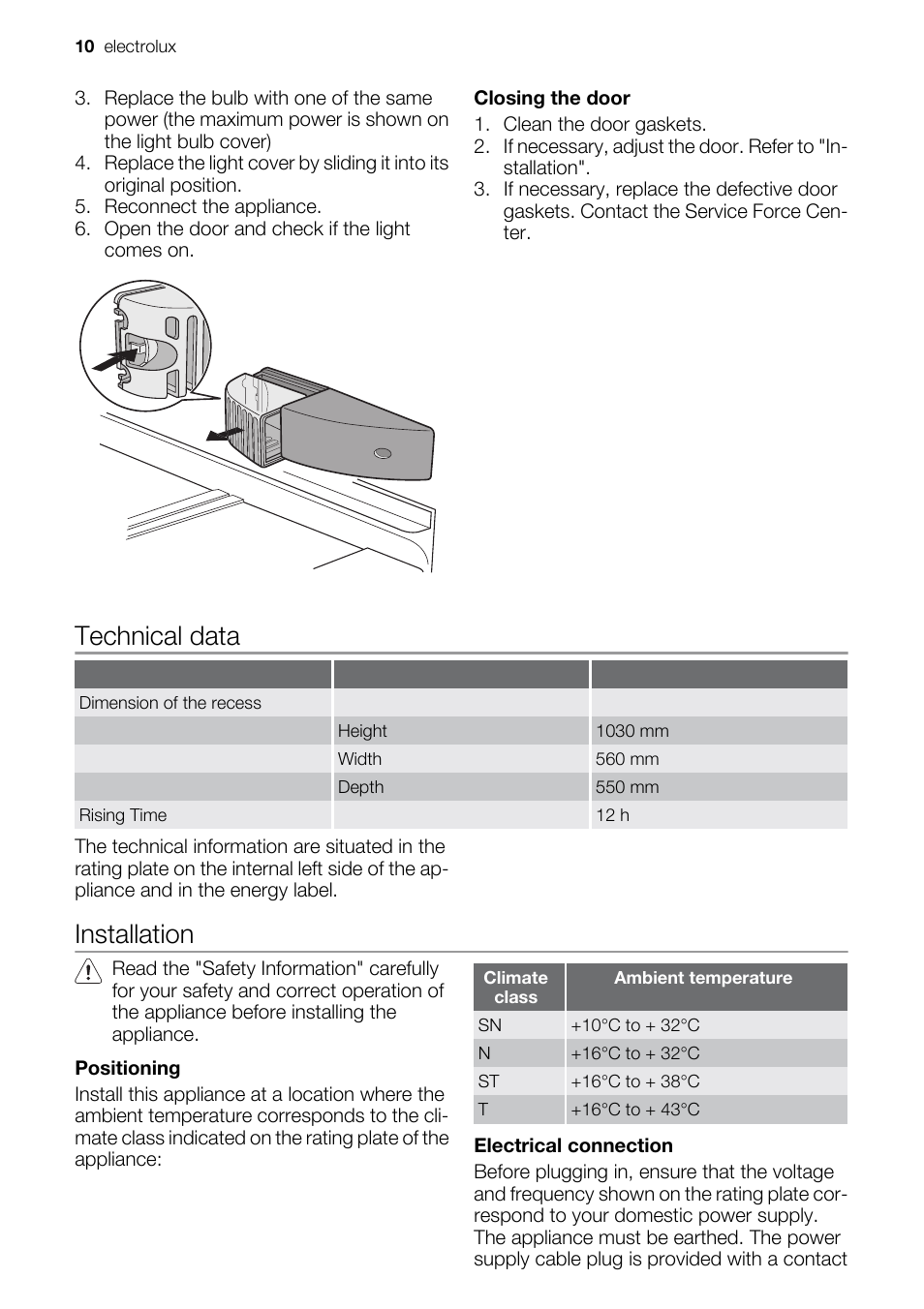Technical data, Installation | Juno Lighting Group JRG94102 User Manual | Page 10 / 12