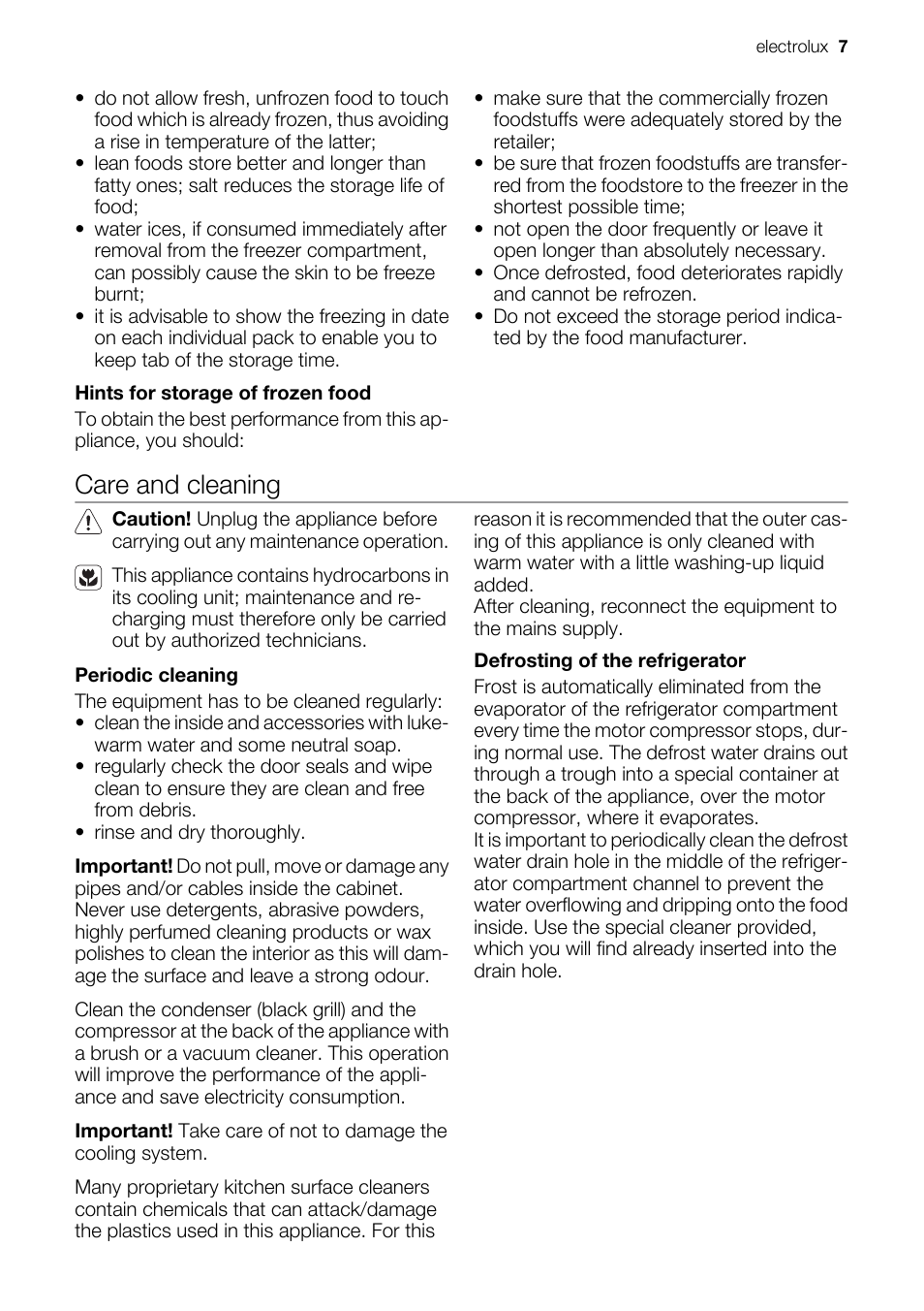 Care and cleaning | Juno Lighting Group JRG94102 User Manual | Page 7 / 12
