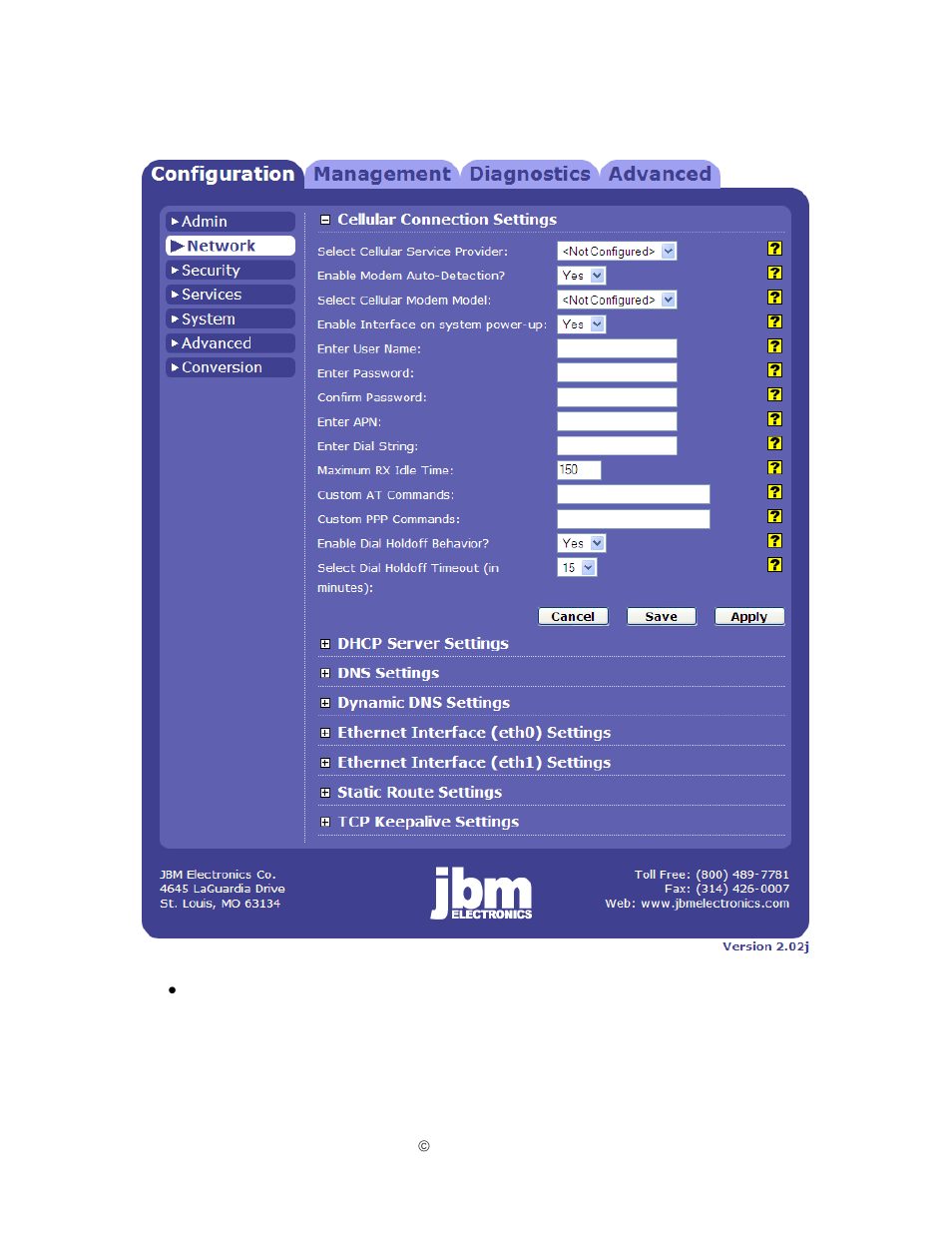 Step 1: cellular carrier selection | JBM electronic C-130 User Manual | Page 10 / 19