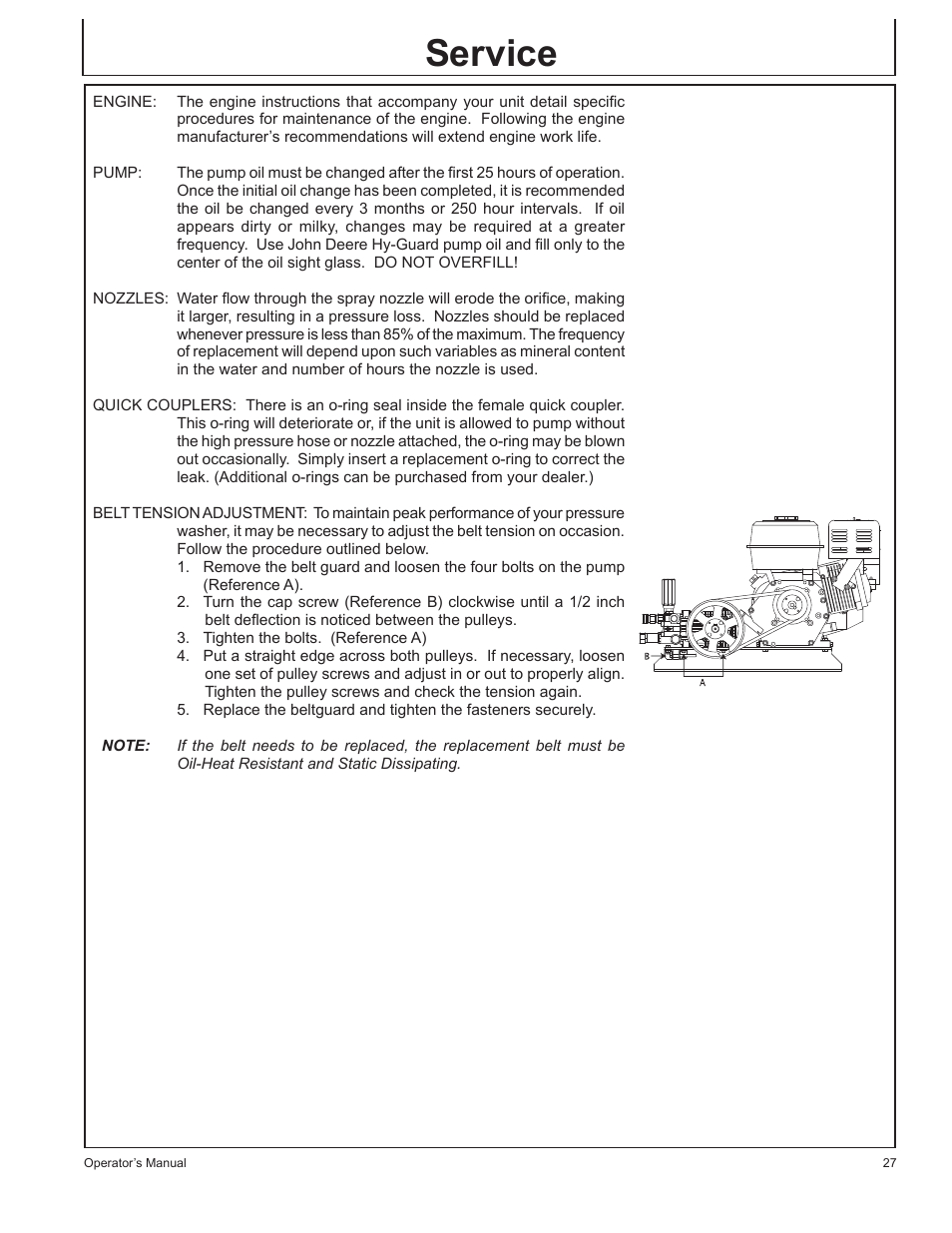 Service | John Deere GP-2700GH User Manual | Page 27 / 64