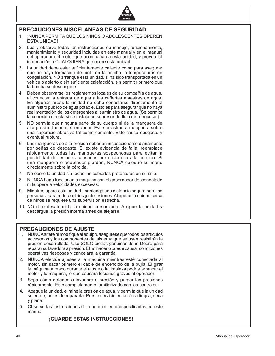 John Deere GP-2700GH User Manual | Page 40 / 64