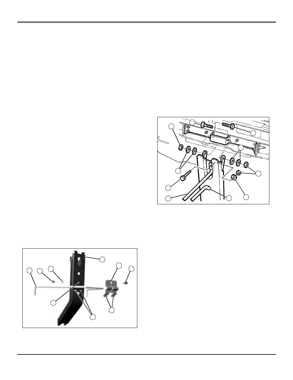 Assembly, Identify parts, Bag of parts | Install bagger support rod, Install hopper top and bags, Assemble hopper top | John Deere OMGX20927 User Manual | Page 21 / 28