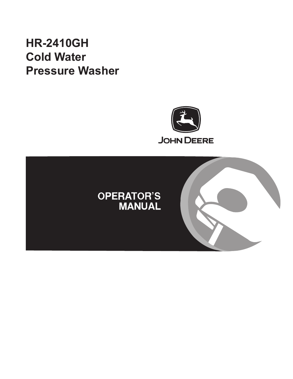 John Deere HR-2410GH User Manual | 40 pages