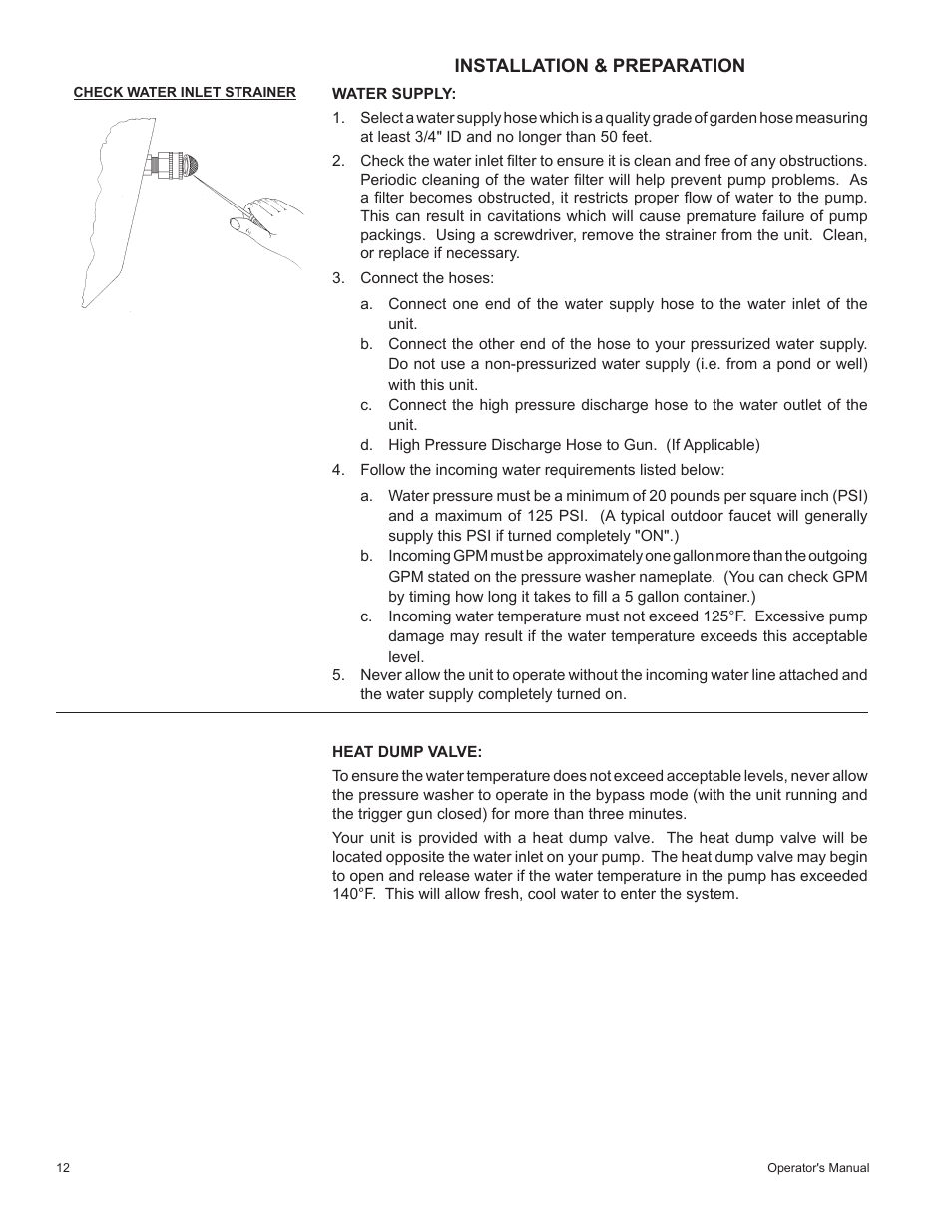 Installation & preparation | John Deere HR-2410GH User Manual | Page 12 / 40