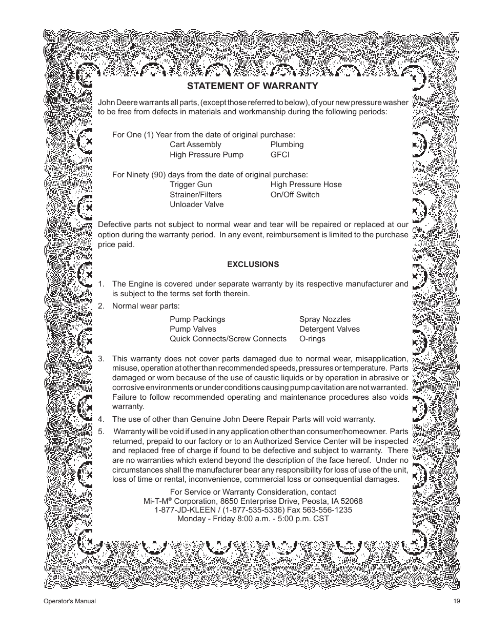 John Deere HR-2410GH User Manual | Page 19 / 40