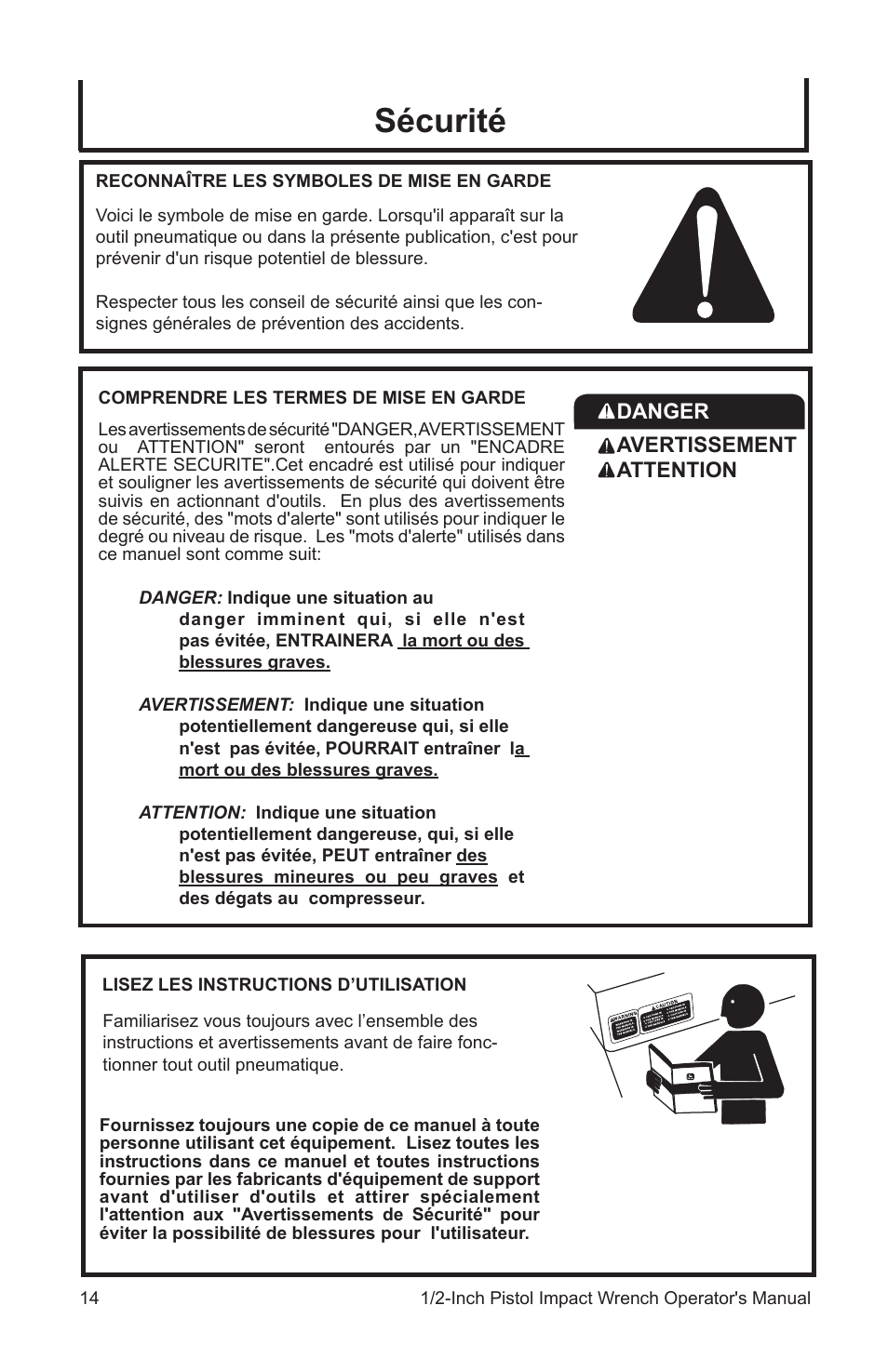 Sécurité | John Deere AT-3106-J User Manual | Page 14 / 32