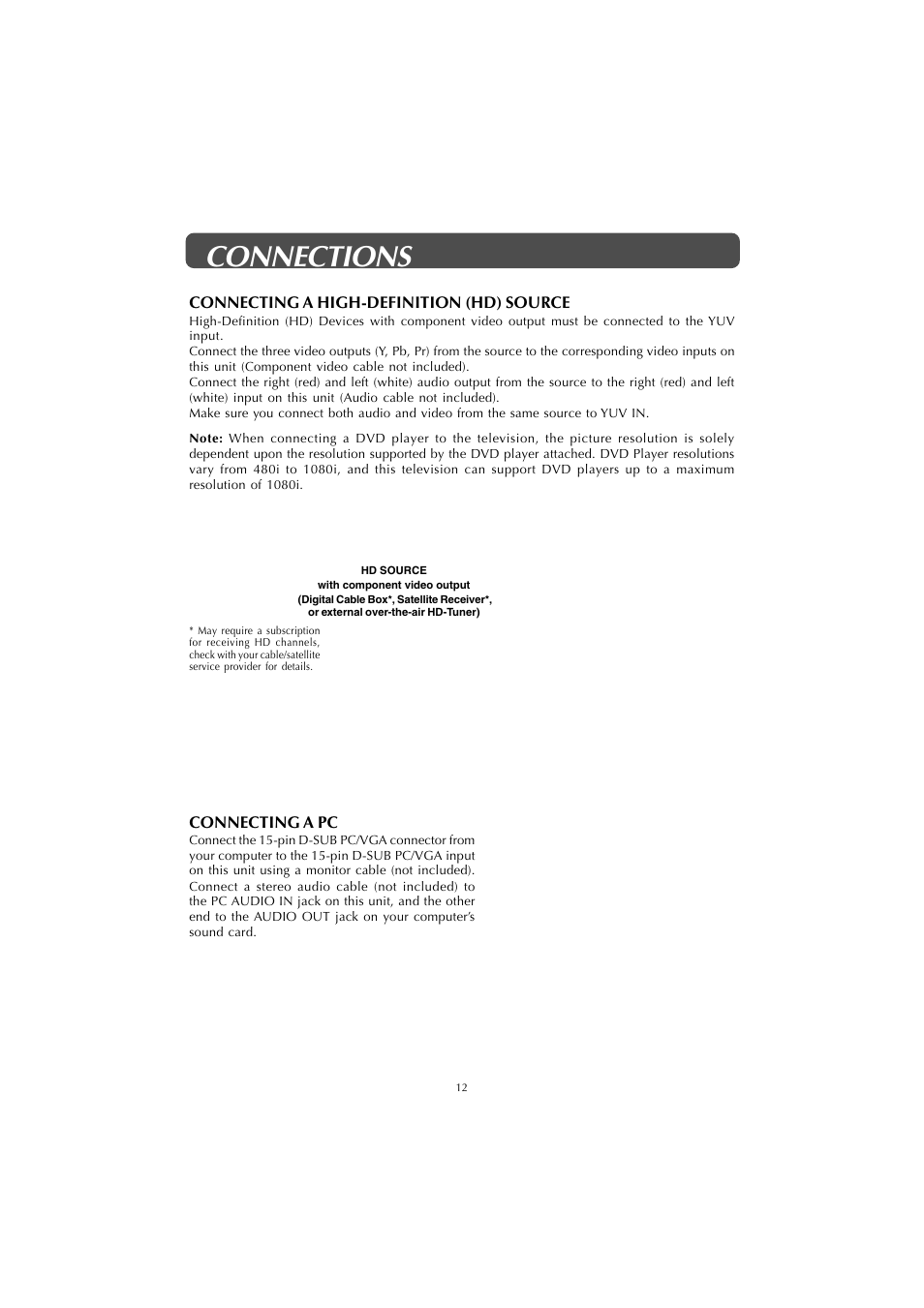 Connections | Jensen Tools JE1908 User Manual | Page 12 / 24