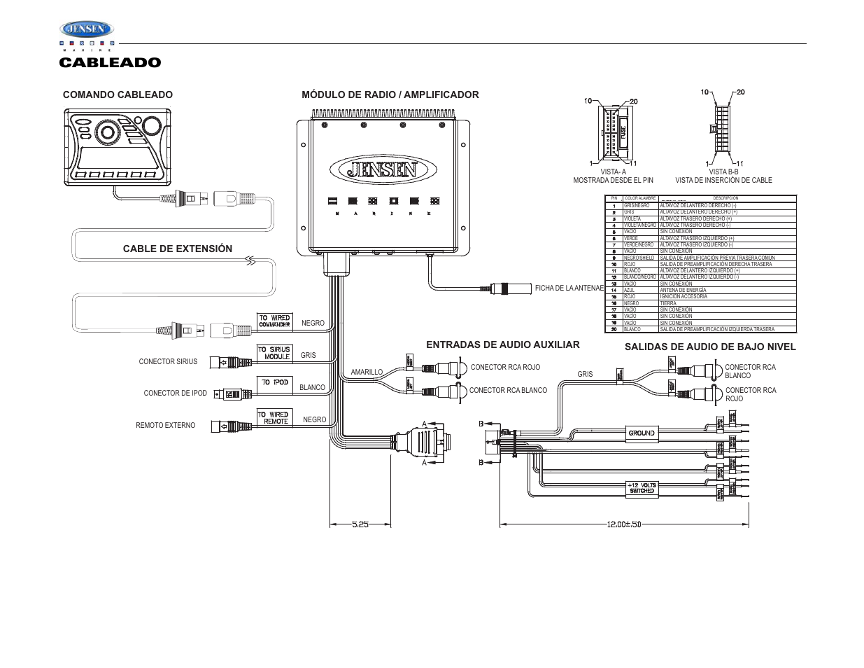 Msr2007, Cableado | Jensen Tools MSR2007 User Manual | Page 16 / 34