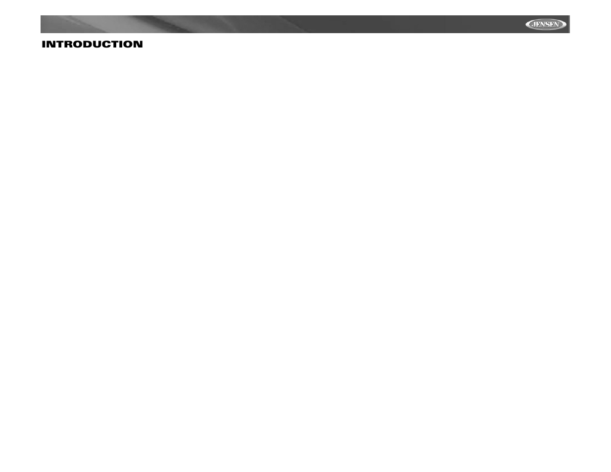 Cdx6311, Introduction | Jensen Tools Mobile Receiver User Manual | Page 5 / 52