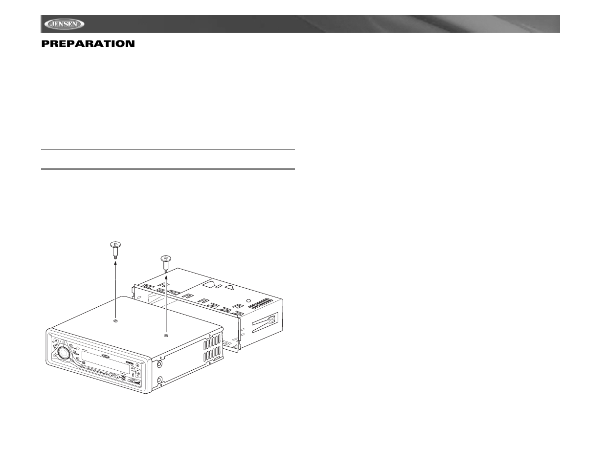 Cdx6311, Preparation | Jensen Tools Mobile Receiver User Manual | Page 6 / 52