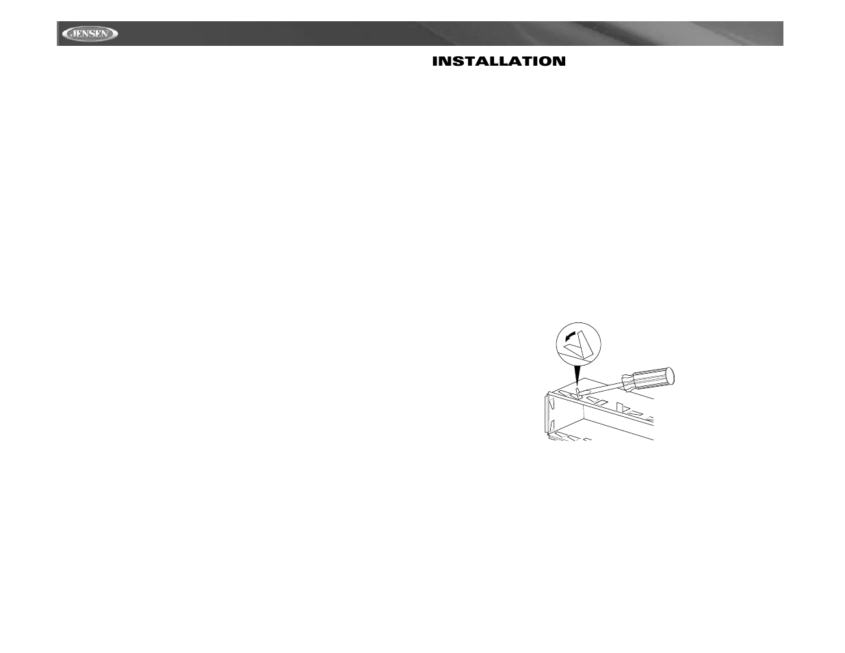 Cdx6311, Installation | Jensen Tools Mobile Receiver User Manual | Page 8 / 52