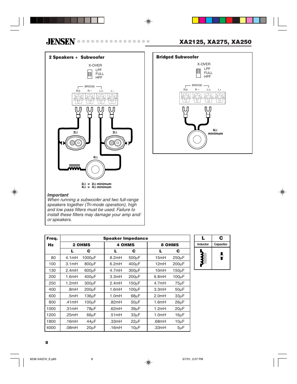 Jensen Tools XA2125 User Manual | Page 8 / 13