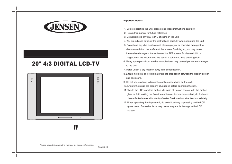 Jensen Tools JE2043 User Manual | 13 pages