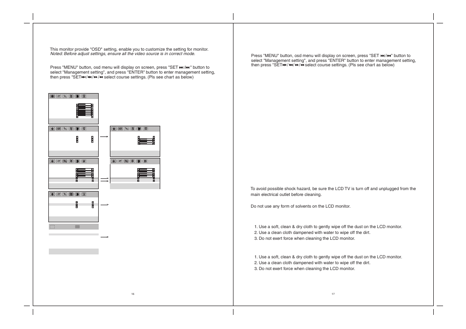 Annex a, Pc settings: 6. osd settings, Osd settings | Jensen Tools JE2043 User Manual | Page 11 / 13