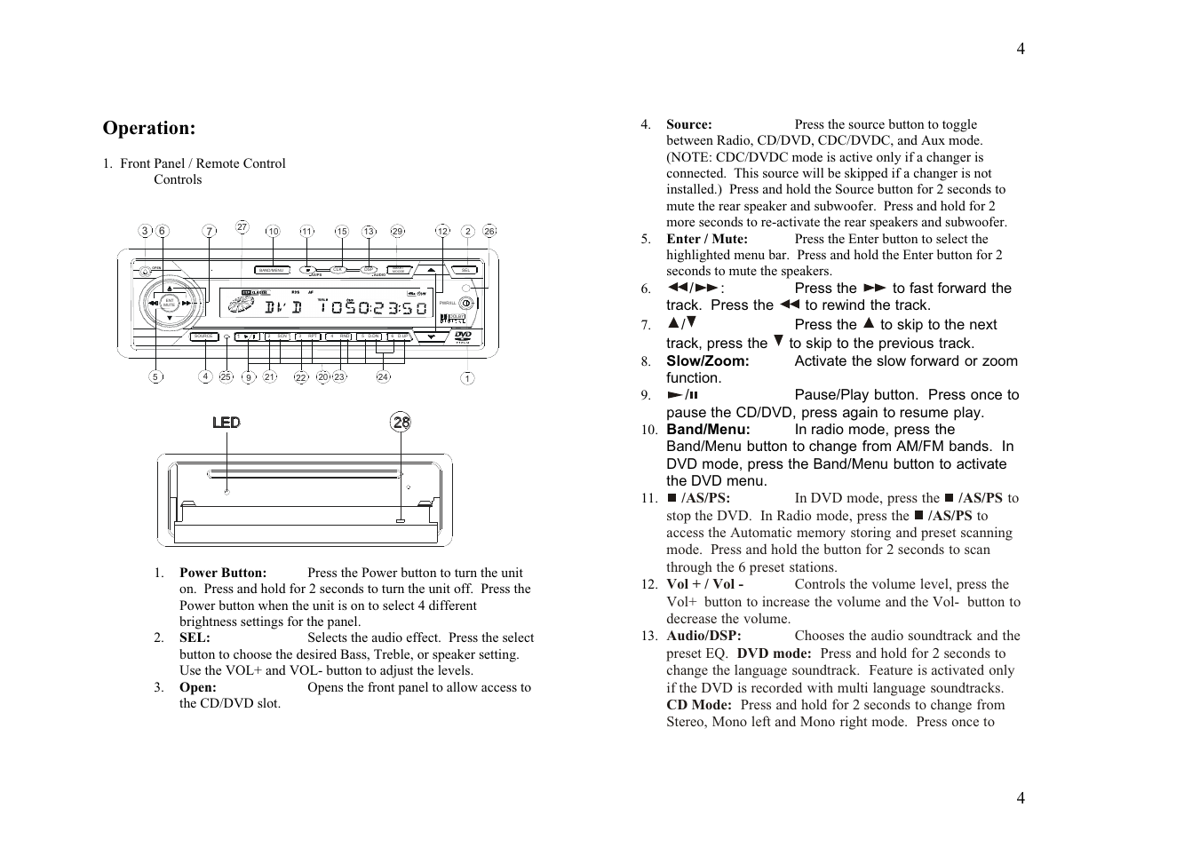 Operation | Jensen Tools DV1628 User Manual | Page 4 / 18