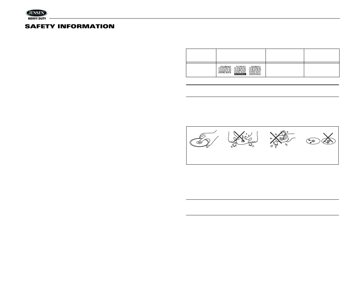 Jhd3510, Safety information | Jensen Tools JHD3510 User Manual | Page 4 / 16