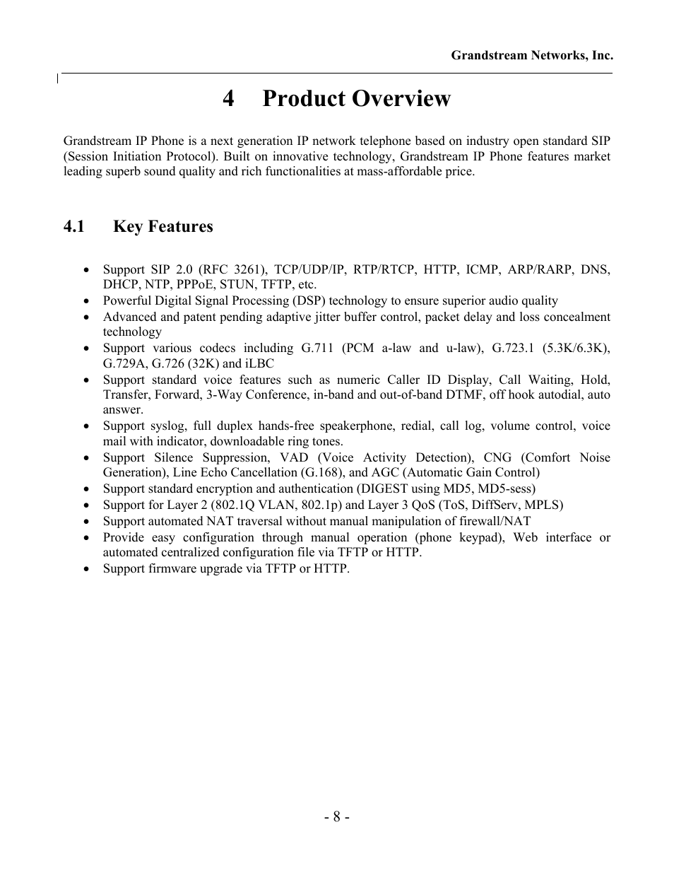 4 product overview, 1 key features | Jensen Tools 100 Sereis User Manual | Page 8 / 53