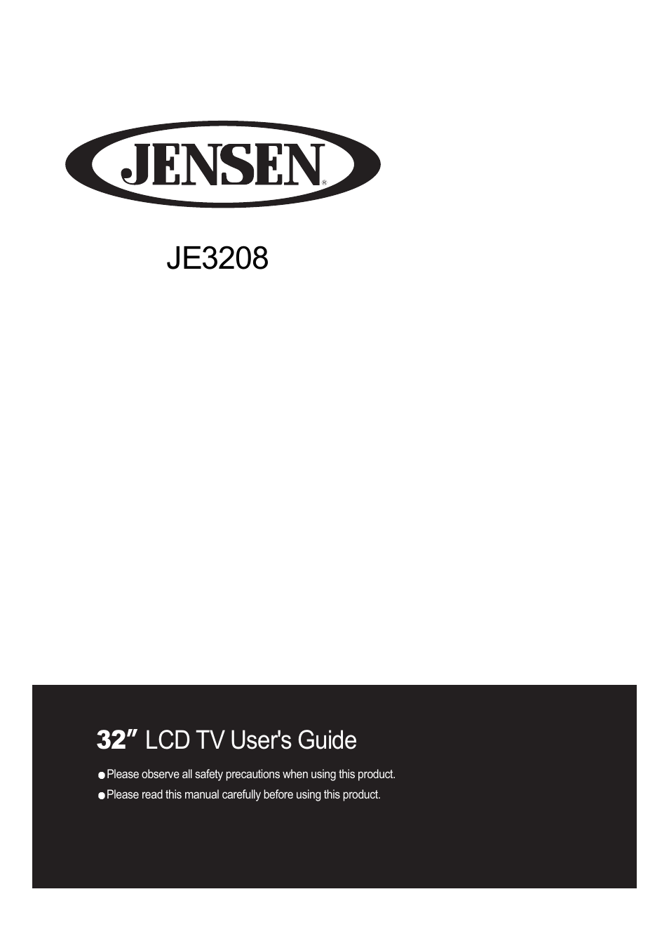 Jensen Tools JE3208 User Manual | 40 pages