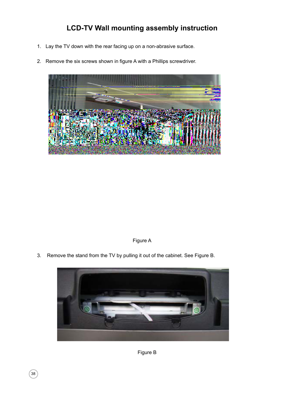 Lcd-tv wall mounting assembly instruction | Jensen Tools JE3208 User Manual | Page 38 / 40