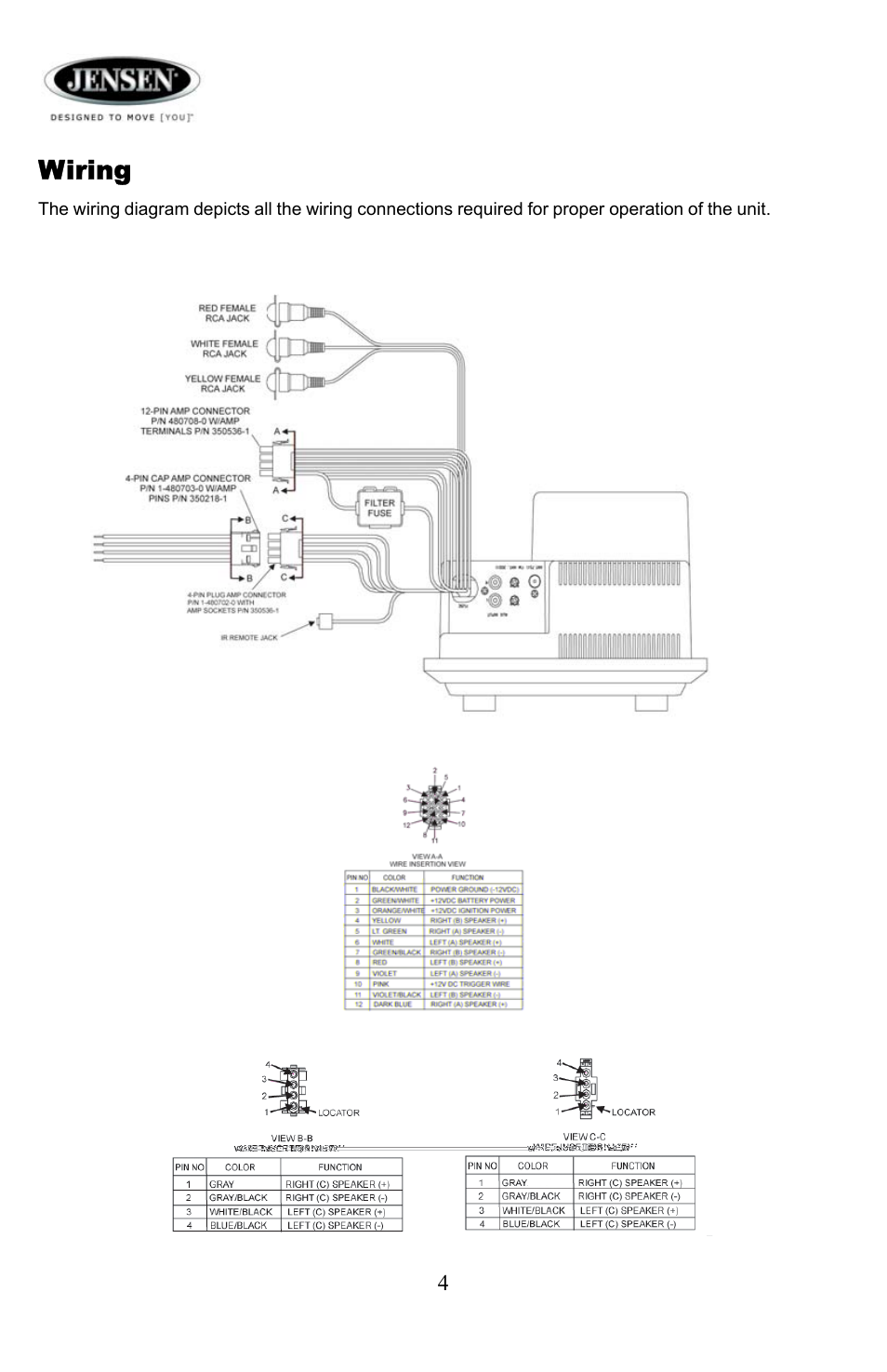 Wiring | Jensen Tools Media PRO 5000 User Manual | Page 4 / 16