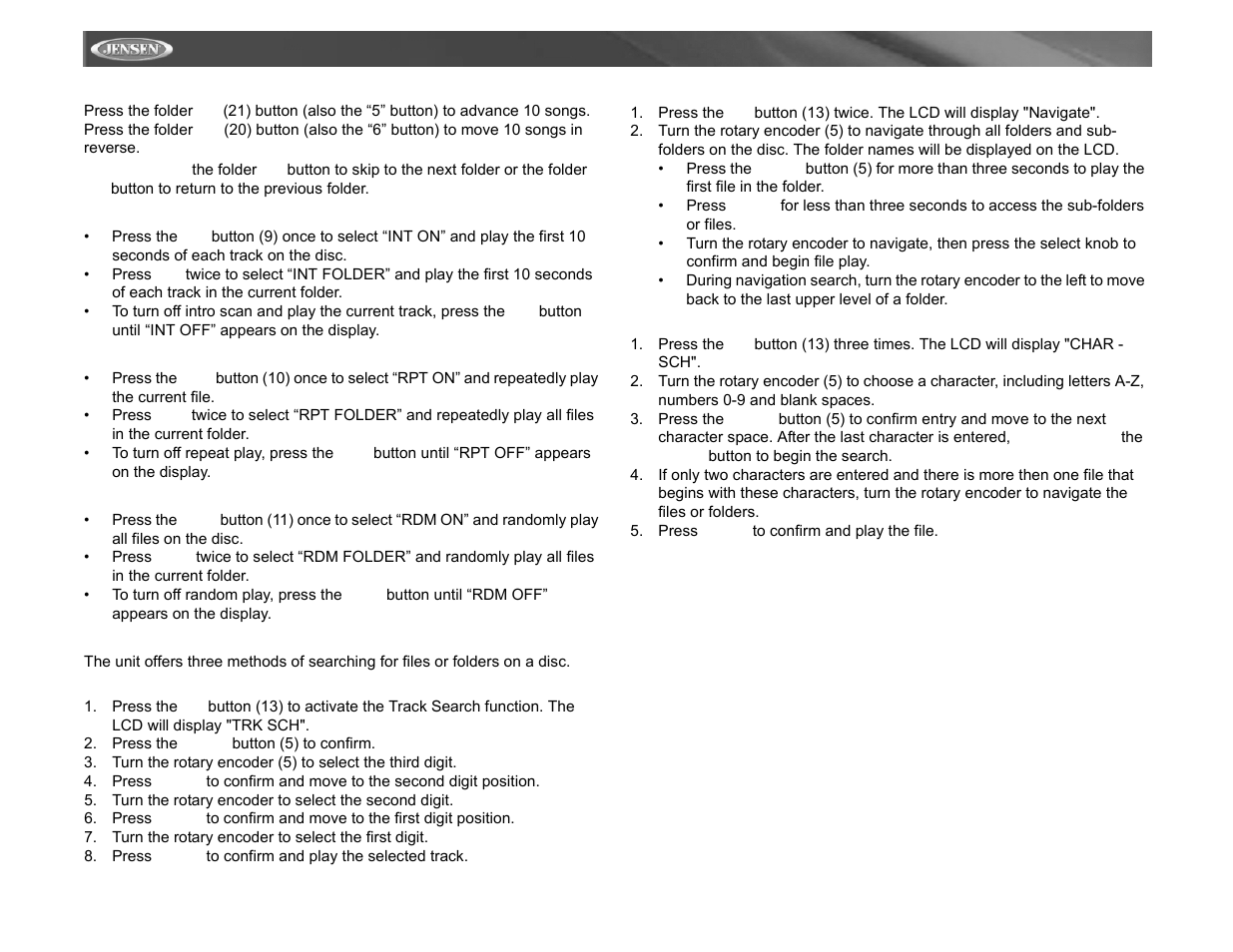 Jensen Tools MP6312 User Manual | Page 16 / 26