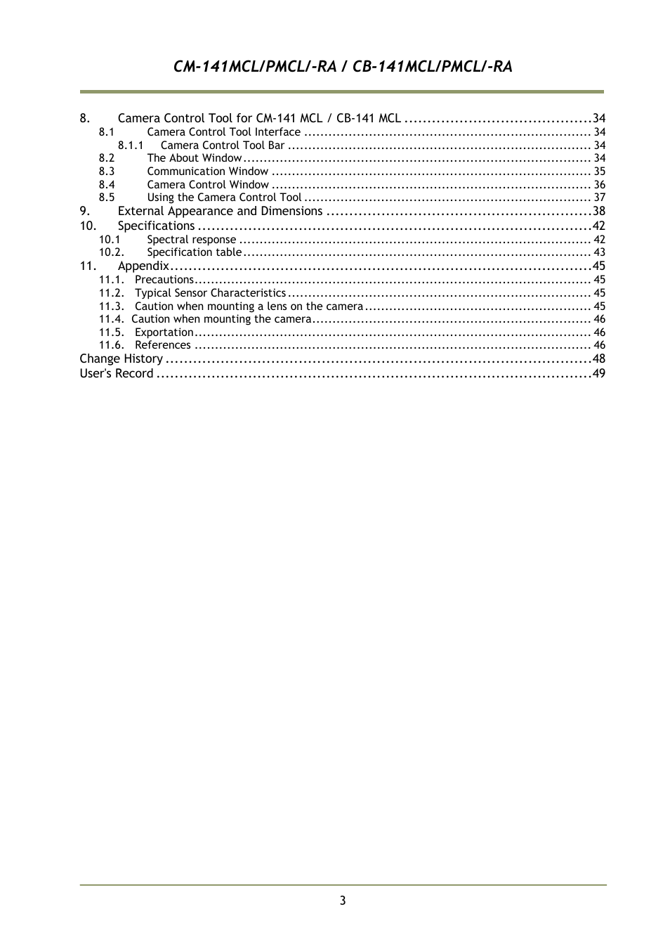 JAI CB-141MCL User Manual | Page 6 / 52