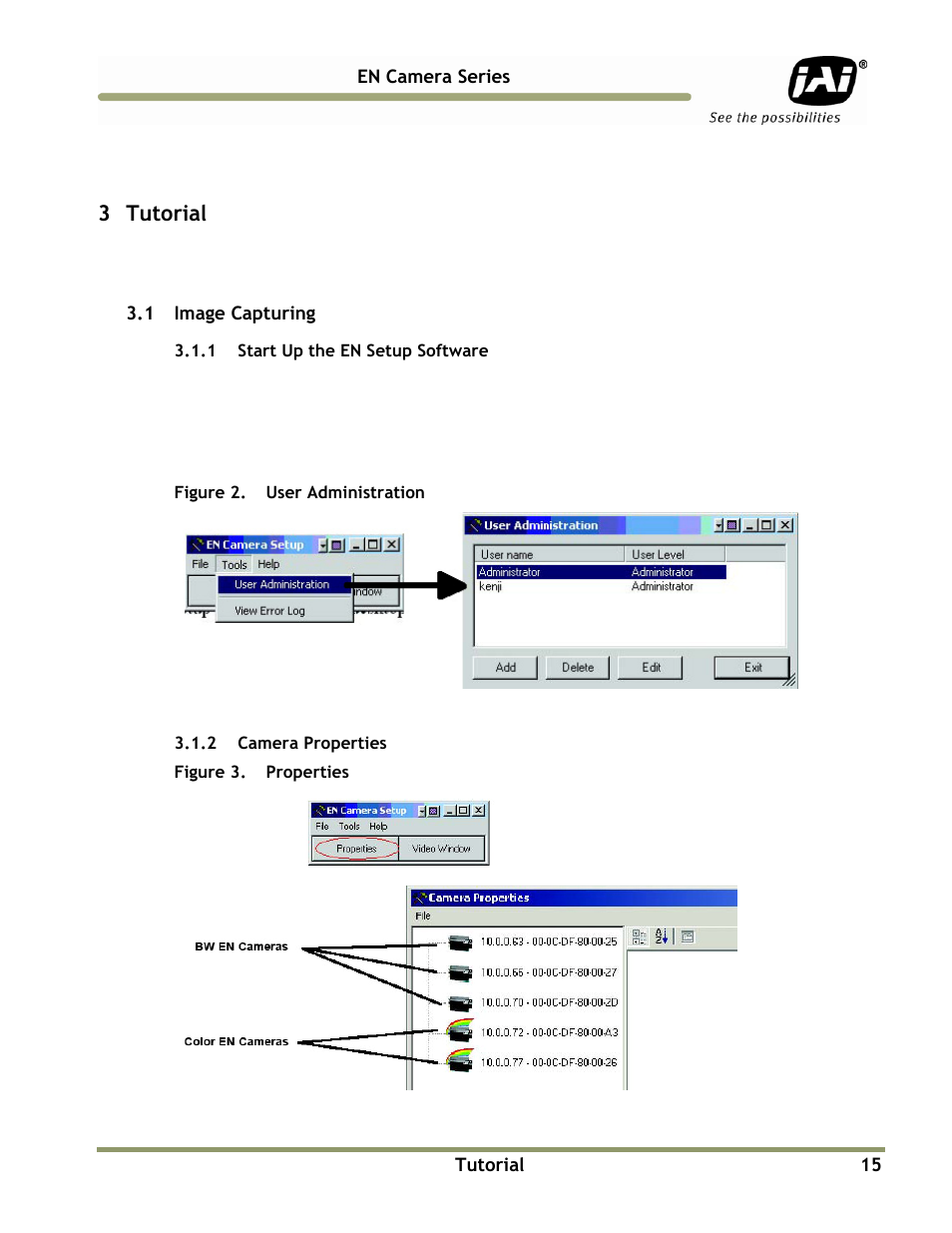3 tutorial | JAI EN Series Cameras TS(C)-4032EN User Manual | Page 15 / 68