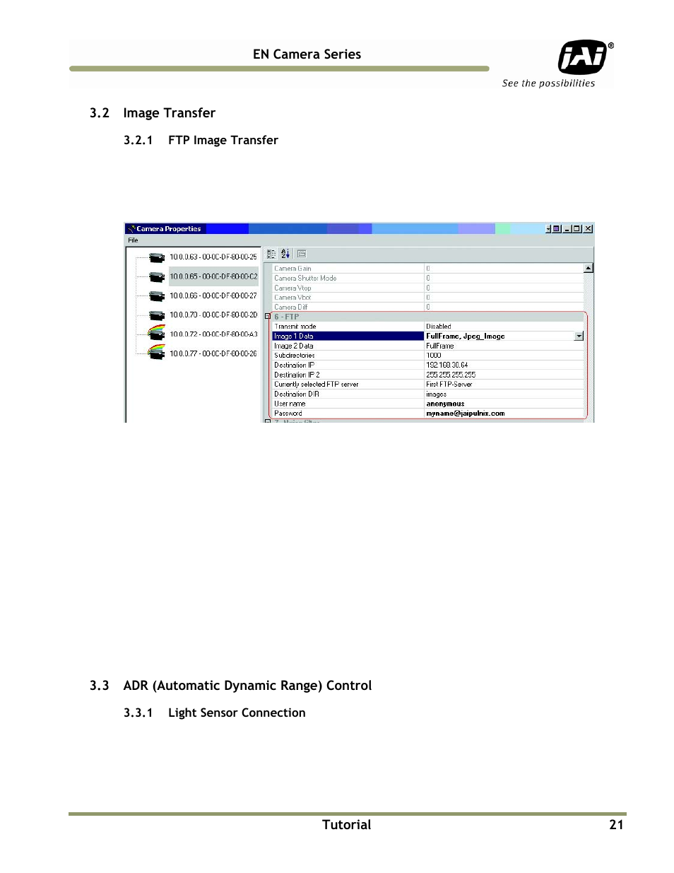 JAI EN Series Cameras TS(C)-4032EN User Manual | Page 21 / 68