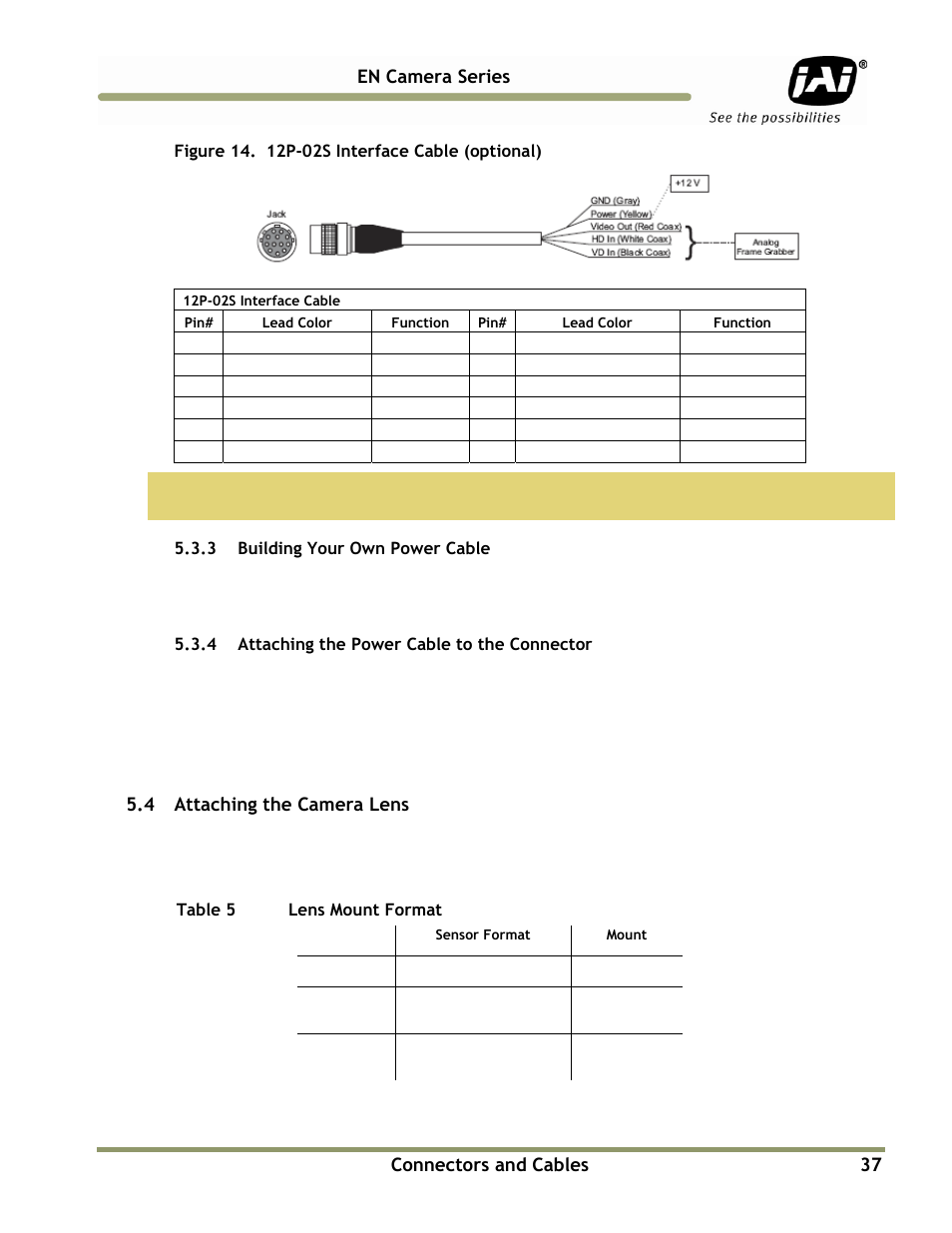 JAI EN Series Cameras TS(C)-4032EN User Manual | Page 37 / 68