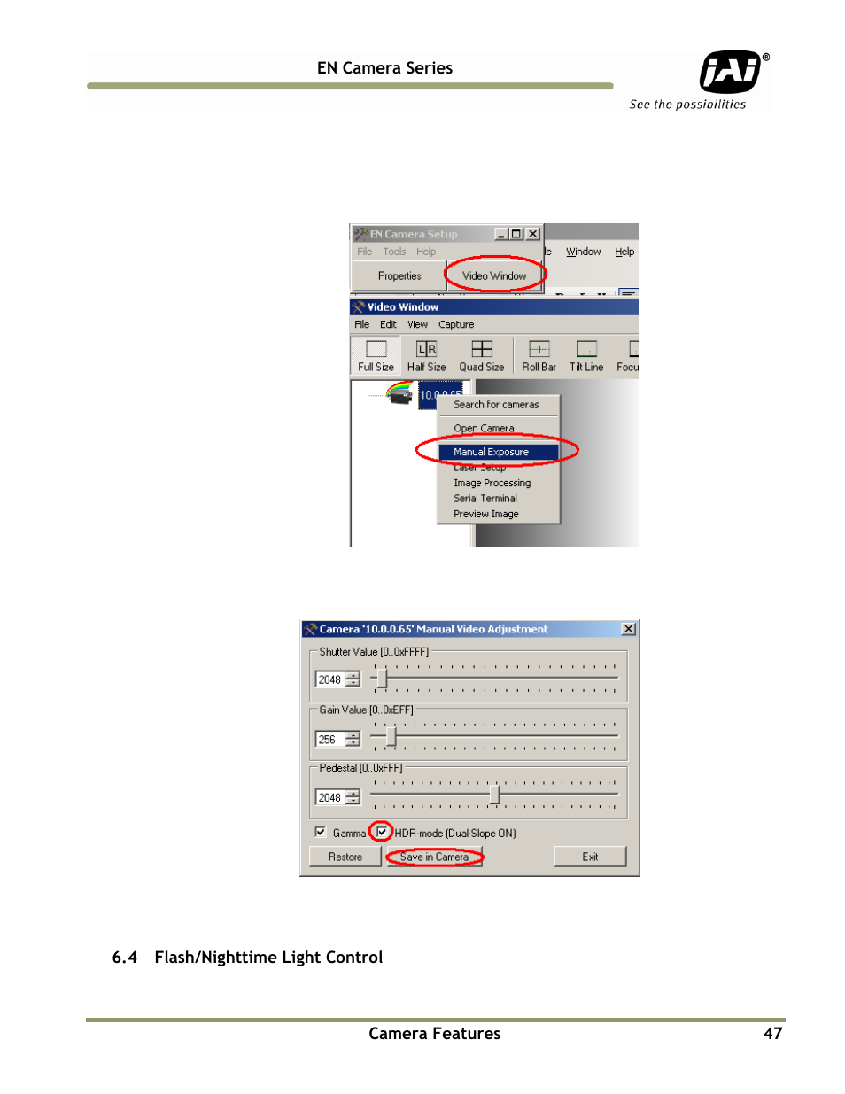 JAI EN Series Cameras TS(C)-4032EN User Manual | Page 47 / 68