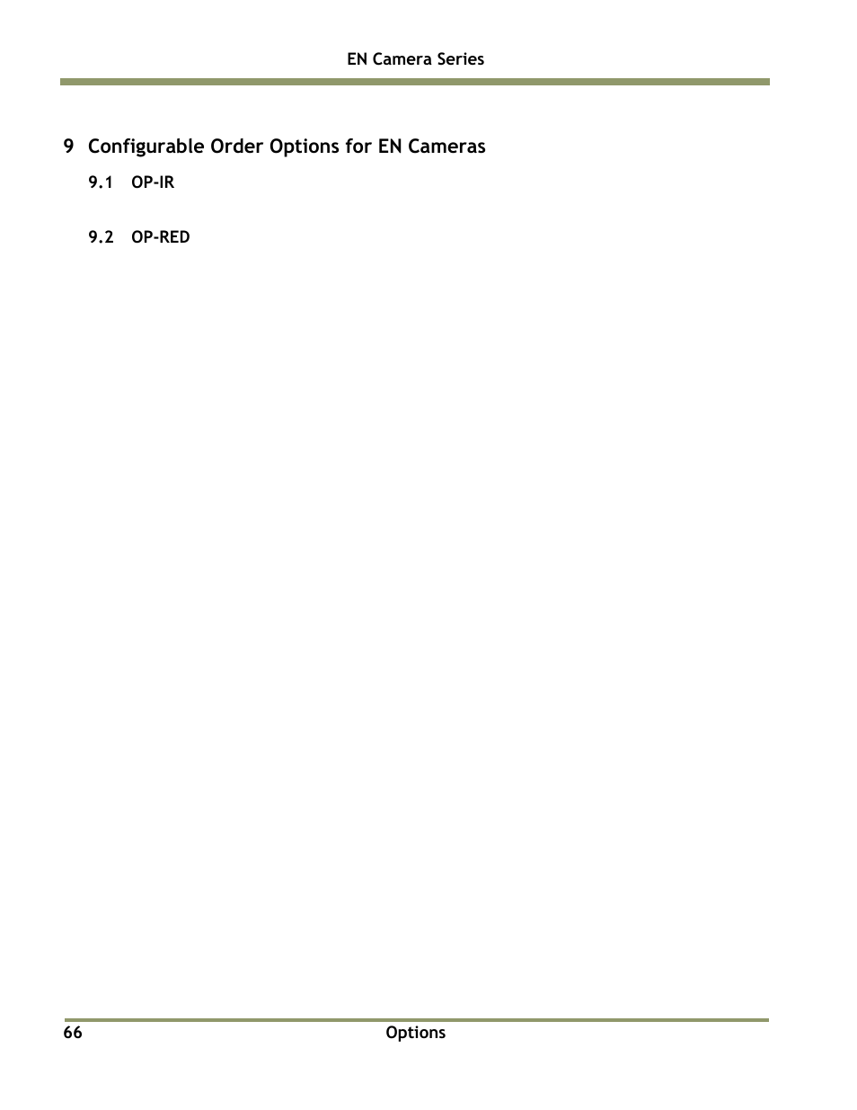 9 configurable order options for en cameras | JAI EN Series Cameras TS(C)-4032EN User Manual | Page 66 / 68