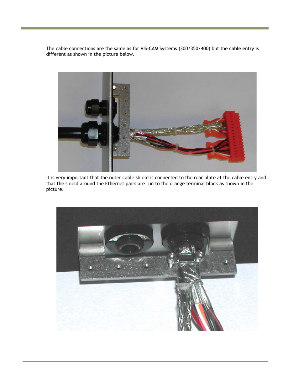 3 cable connections | JAI IIT Camera Systems VIS-CAM 400 User Manual | Page 20 / 44