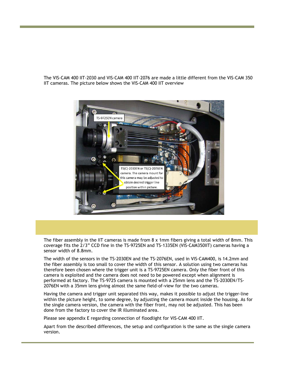 JAI IIT Camera Systems VIS-CAM 400 User Manual | Page 36 / 44
