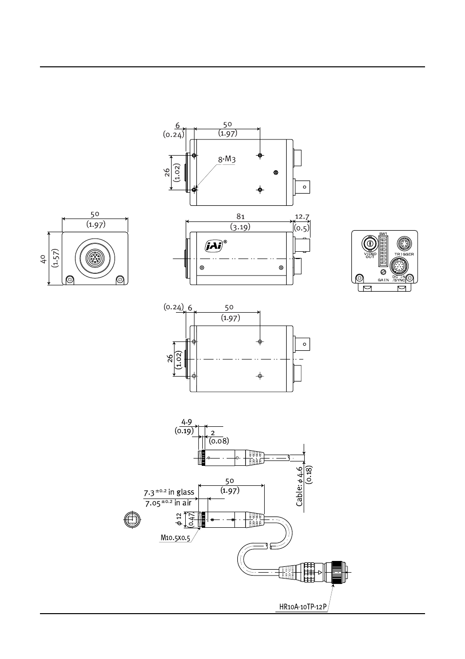 Cv-m532 9. external appearance | JAI CV-M532 User Manual | Page 21 / 24