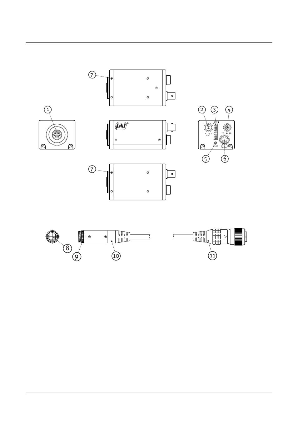 Cv-m532 4. locations and functions | JAI CV-M532 User Manual | Page 6 / 24