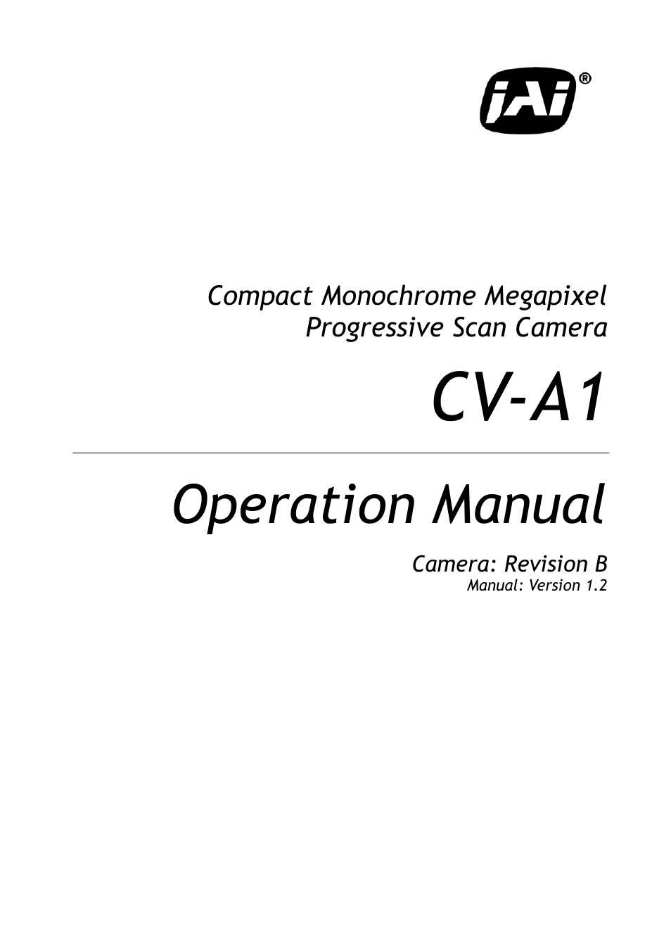 JAI CV-A1 User Manual | 24 pages