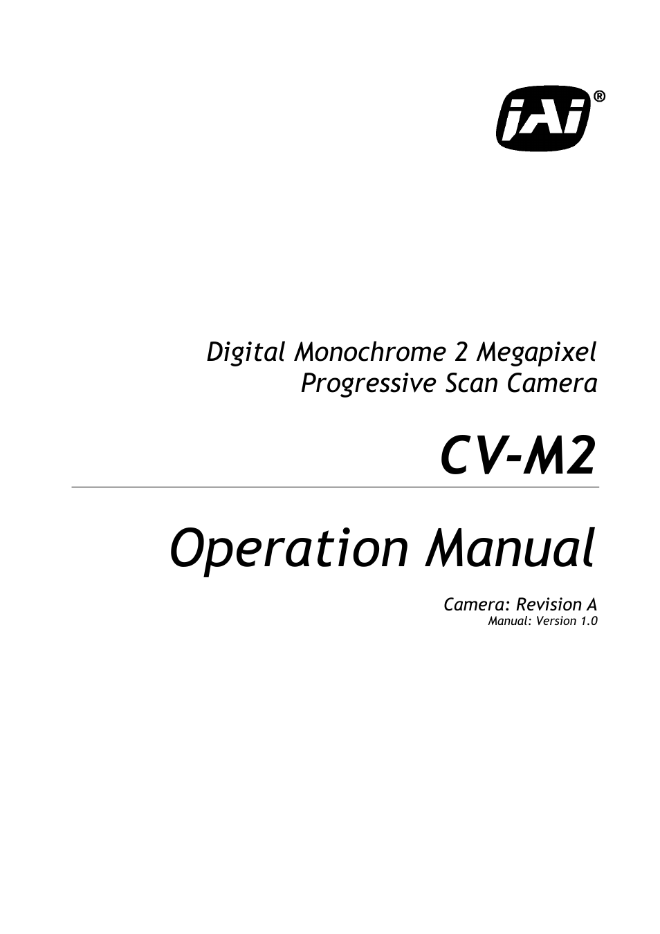 JAI CV-M2 User Manual | 35 pages