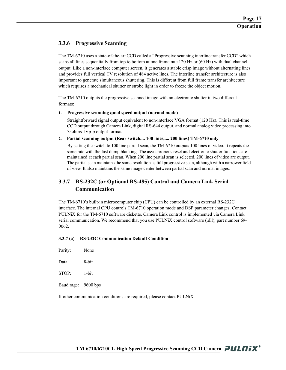 JAI TM-6710 User Manual | Page 23 / 42