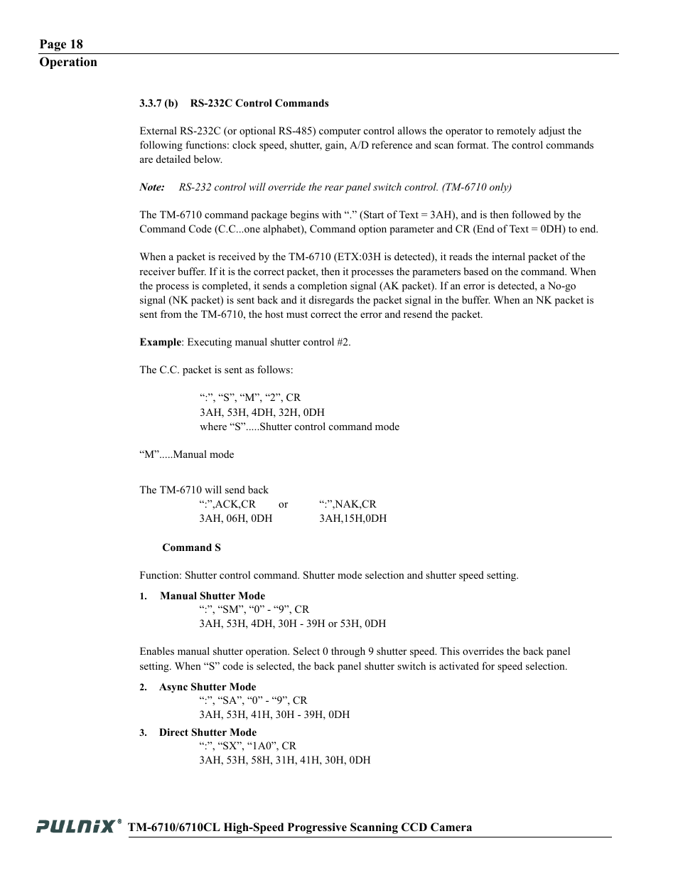 JAI TM-6710 User Manual | Page 24 / 42