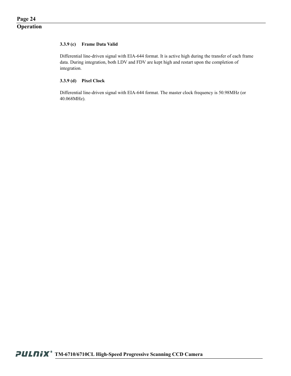 JAI TM-6710 User Manual | Page 30 / 42