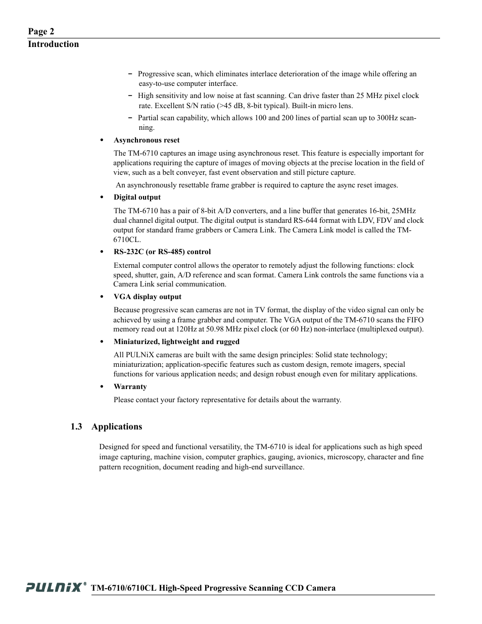 JAI TM-6710 User Manual | Page 8 / 42
