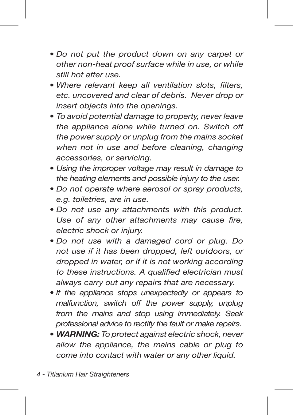 John Mills Titanium Hair Straightener User Manual | Page 4 / 12