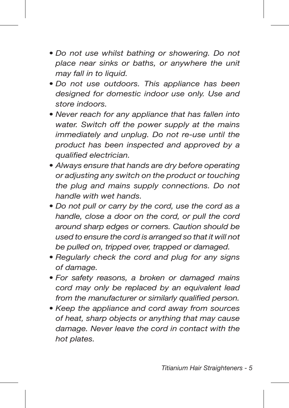 John Mills Titanium Hair Straightener User Manual | Page 5 / 12