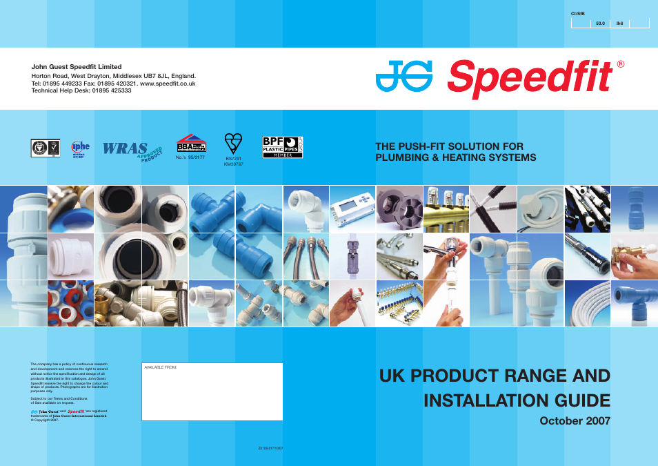 John Mills Speedfit KM39767 User Manual | 16 pages