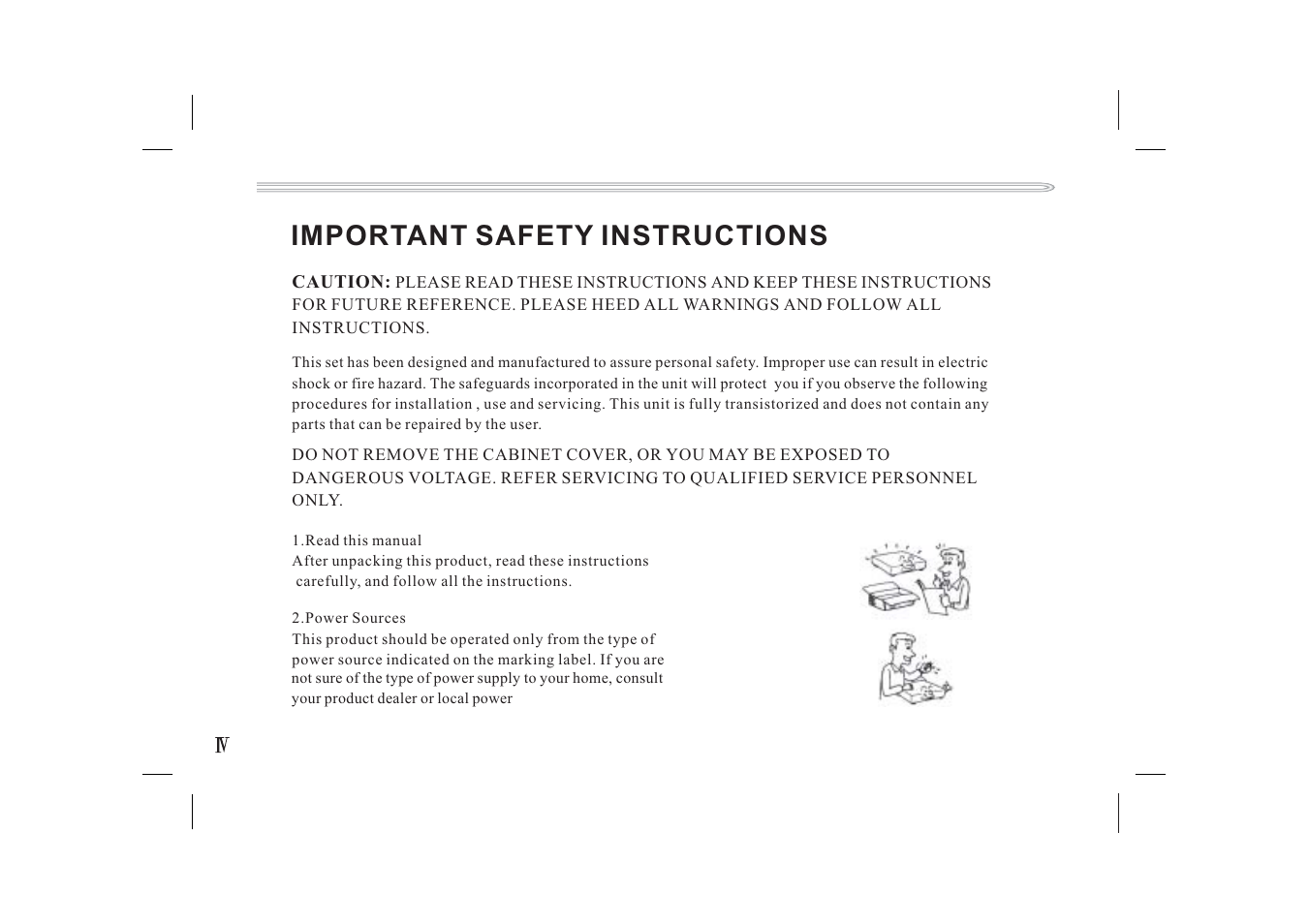 Important safety instructions | Jwin JX-DVD400 User Manual | Page 7 / 57