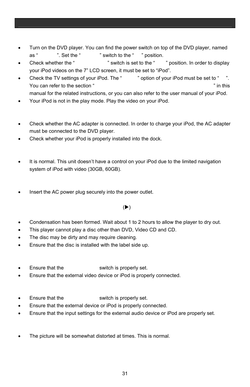 Troubleshooting guide | Jwin Z1055 User Manual | Page 32 / 36